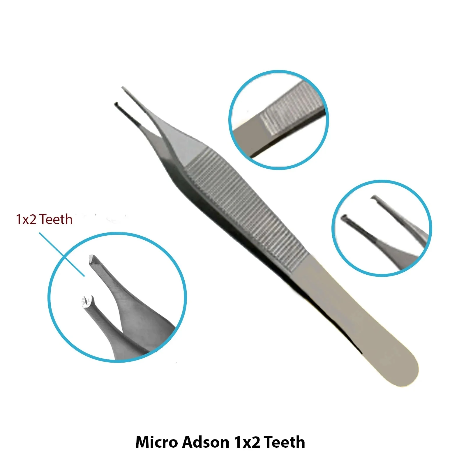 Adson Dressing Forceps, Micro, Length 15cm, with TC inserts, Tip 0.5mm