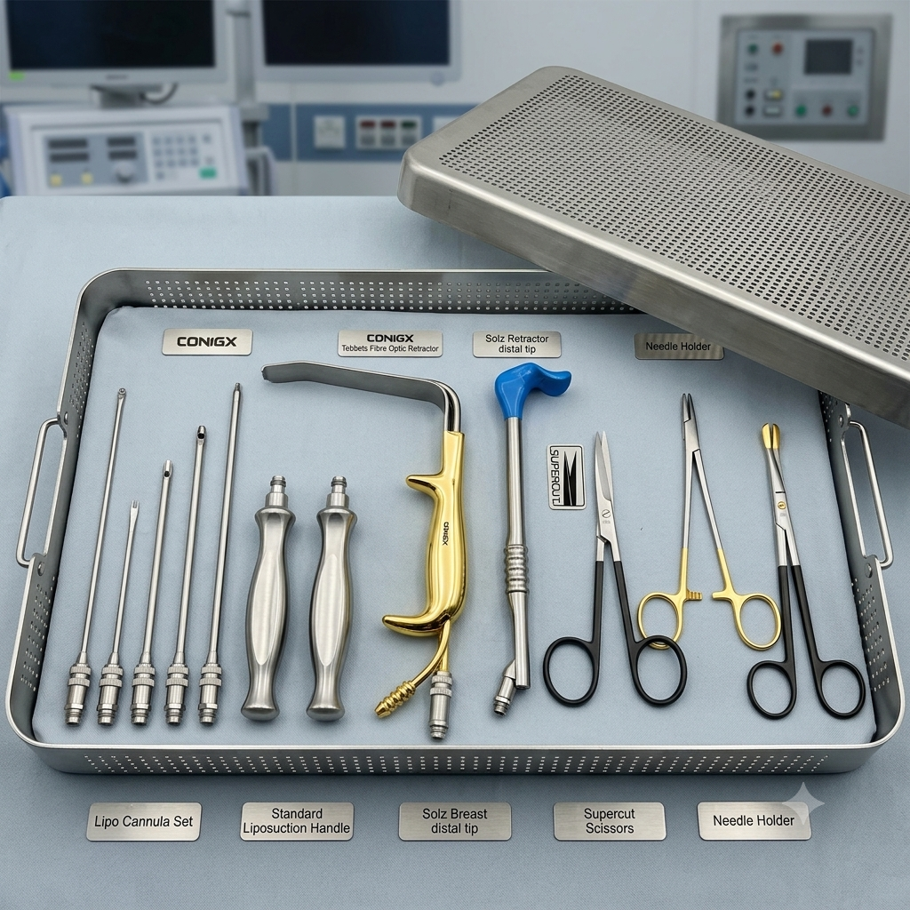 Male Breast Reduction Instruments Set